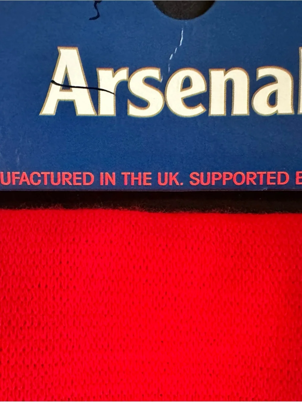 Arsenal Red Crest Scarf - Manufactured in the UK.